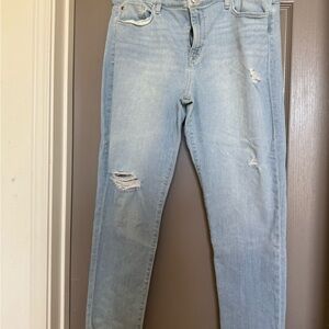 Hudson Natalie Light Blue Distressed Women's Jeans